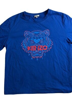 KENZO Blue Tiger Logo T-Shirt